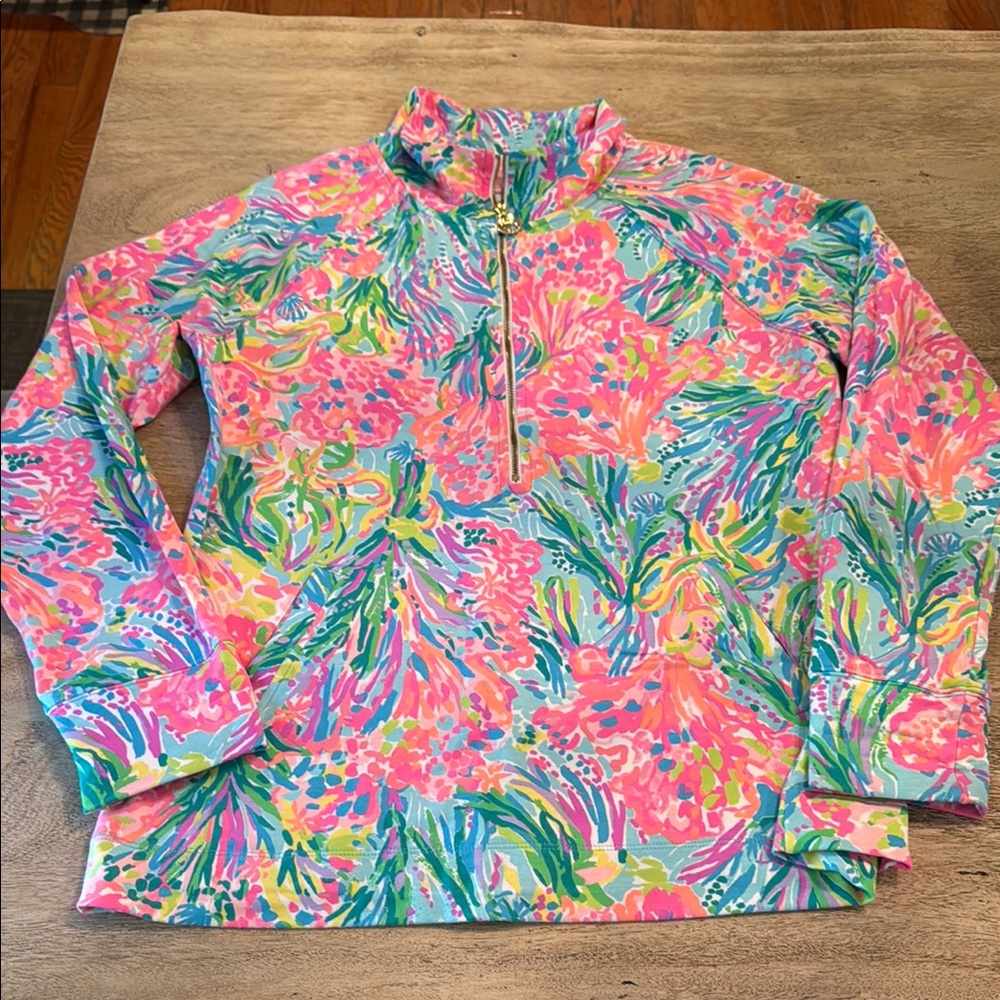 Lilly Pulitzer Multicolor Floral Zip Pullover